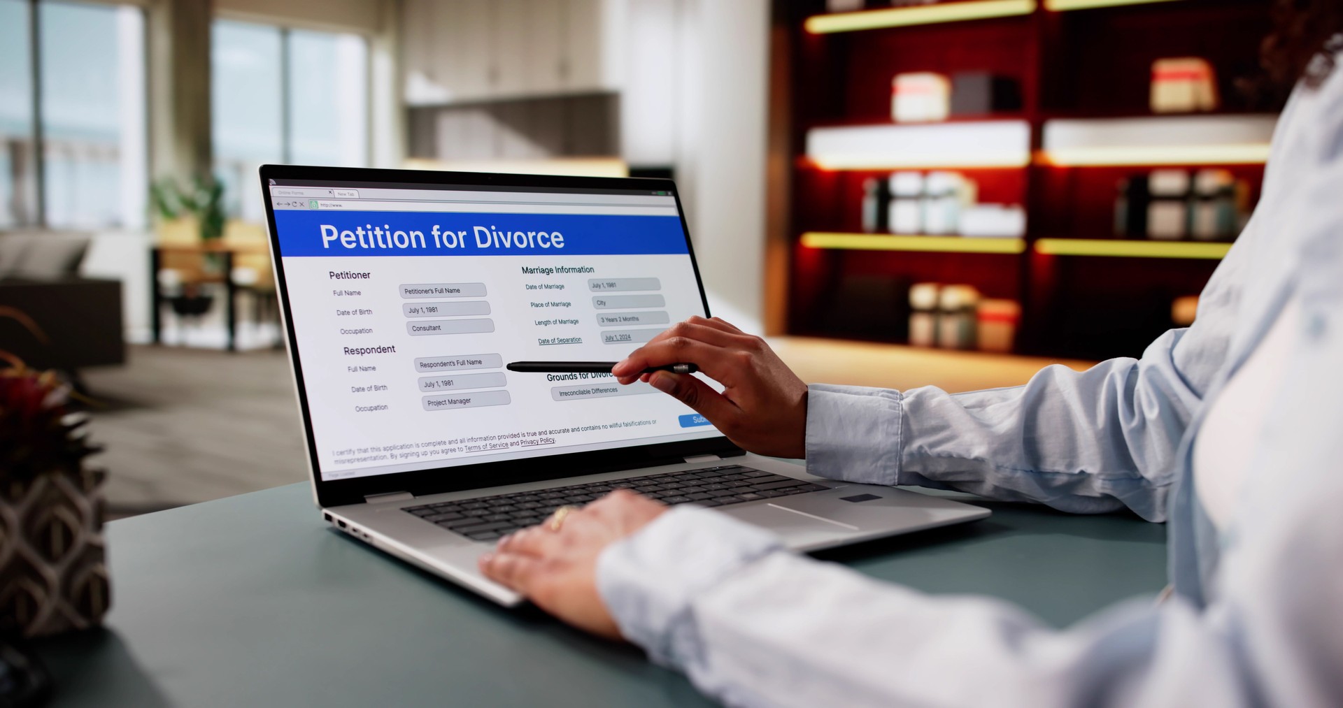 Online Divorce Application Form